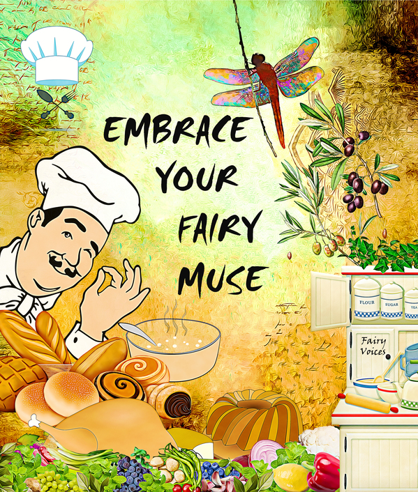 EMBRACE YOUR FAIRY MUSE wall art gift cook chef by Nazan Saatci