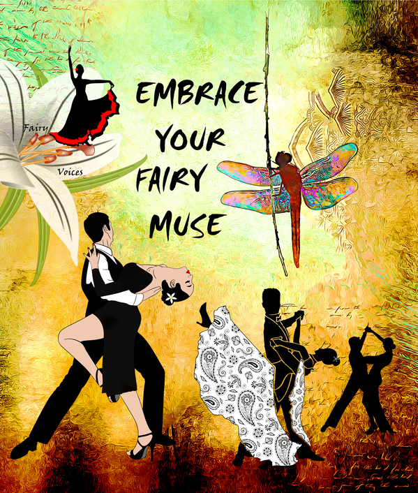 EMBRACE YOUR FAIRY MUSE - ART- Dancing Couples wall art by Nazan Saatci