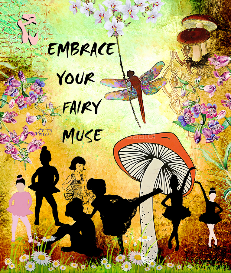 EMBRACE YOUR FAIRY MUSE wall ART 3-4 gift For Ballerina by Fairy Voices  Print