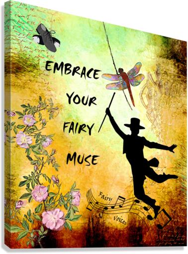 EMBRACE YOUR FAIRY MUSE -ART- JAZZ DANCER- dragonfly art for Jazz Lovers  Canvas Print