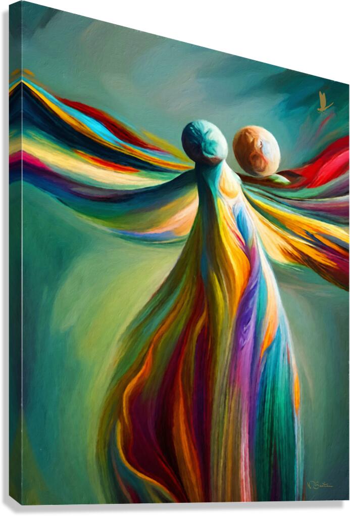 Divine Dance abstract  wall art by Nazan Saatci Art  Canvas Print