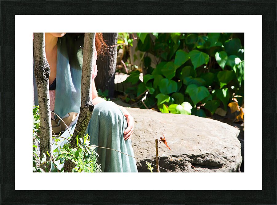 WAITING FOR LOVE 01 Dragonfly Fairy Collection by Nazan Saatci   Framed Print Print