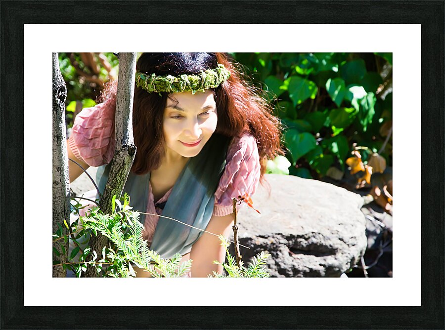 WAITING FOR LOVE 02 Dragonfly Fairy Collection by Nazan Saatci   Framed Print Print
