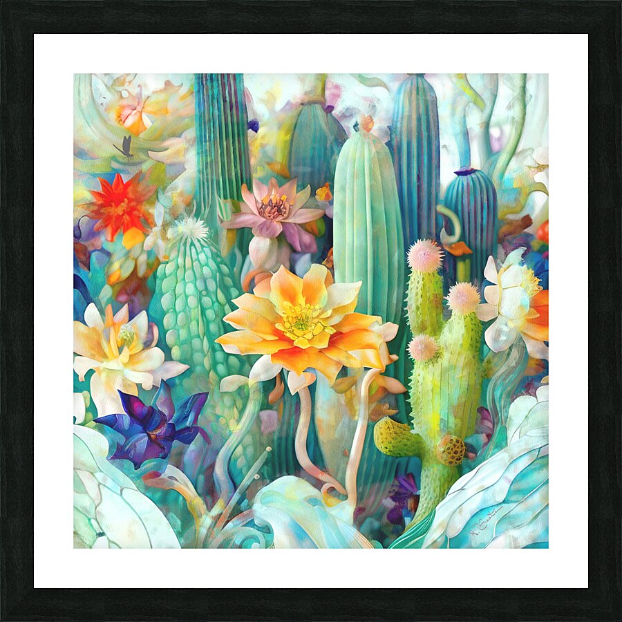 Succulent  Garden  wall art by Nazan Saatci Art  Framed Print Print