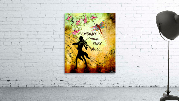 EMBRACE YOUR FAIRY MUSE Violinist 1-2 wall art gift dragonfly art by Fairy Voices by Nazan Saatci
