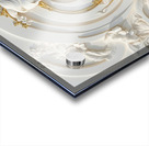 Woman Hummingbird decorative 3d relief sculpture  floral abstract wall art print by Nazan Saatci Art Acrylic print