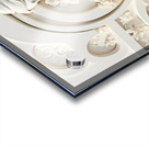 Woman with flowers decorative 3d relief sculpture floral abstract wall art print by Nazan Saatci Art Acrylic print