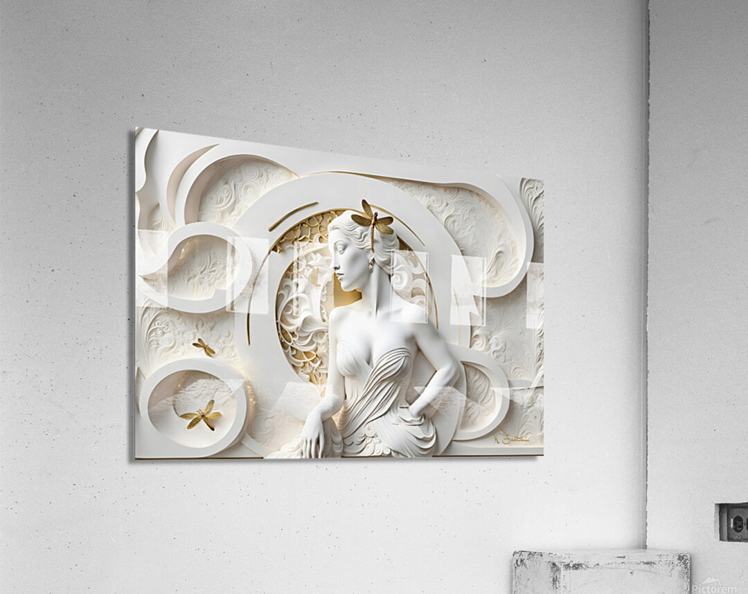 Woman with Dragonfly DS Acrylic Print