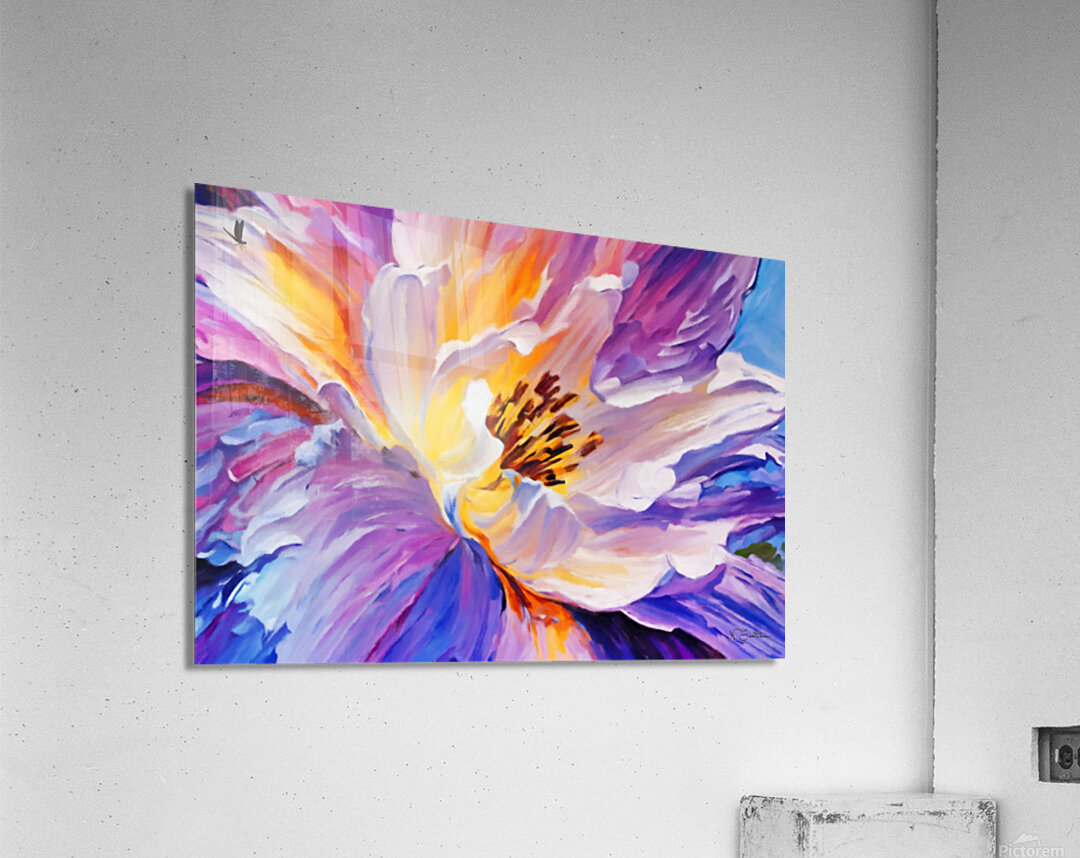 Peony in Bloom wall art by Nazan Saatci Art Acrylic Print