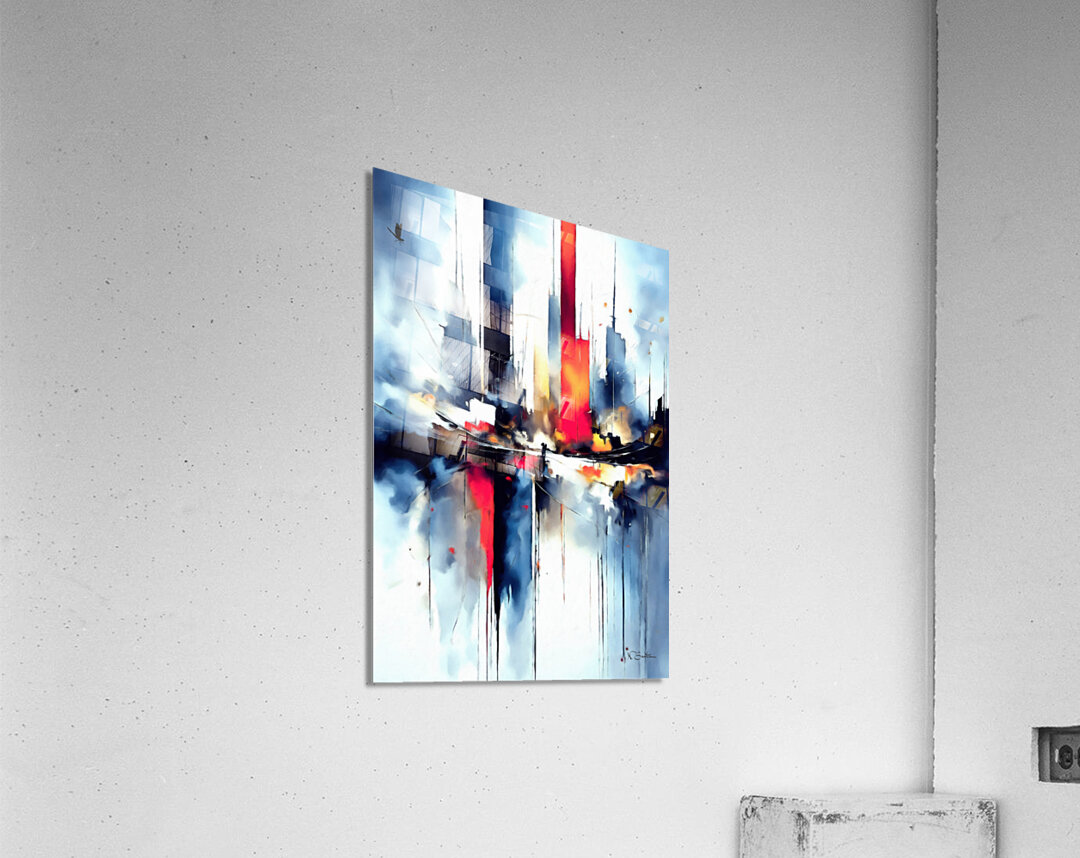 City Blast  Decorative Wall Art Abstract by Nazan Saatci Art Acrylic Print