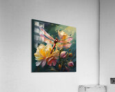 Dragonfly and Roses  wall art by Nazan Saatci Art  Impression acrylique