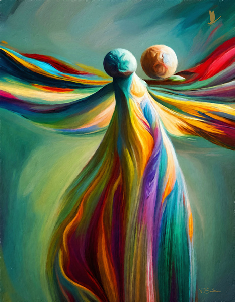 Divine Dance abstract  wall art by Nazan Saatci Art by Nazan Saatci