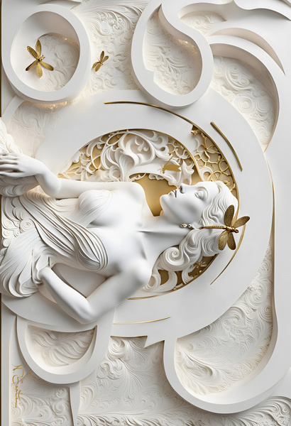 Woman with Dragonfly DS by Nazan Saatci