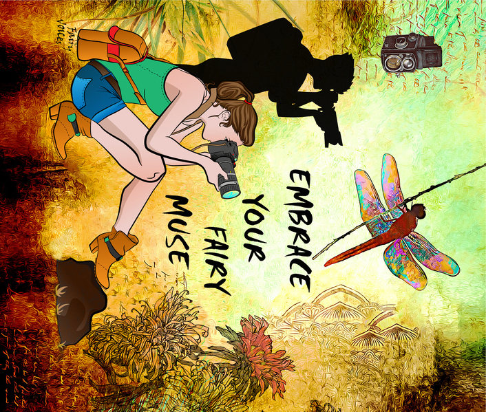 EMBRACE YOUR FAIRY MUSE Wall ART Photographers dragonfly art by Fairy Voices by Nazan Saatci