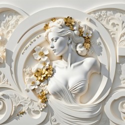 Gold Floral Woman DS