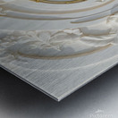 Woman Hummingbird decorative 3d relief sculpture  floral abstract wall art print by Nazan Saatci Art Metal print