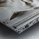 Woman with wolf  decorative relief sculpture  3d wall art print by Nazan Saatci Art Metal print