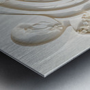 Woman with Butterfly decorative 3d relief sculpture  floral abstract wall art print by Nazan Saatci Art Metal print