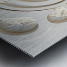 Woman with flowers decorative 3d relief sculpture floral abstract wall art print by Nazan Saatci Art Metal print