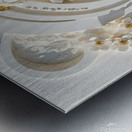 Gold Floral Woman DS Metal print