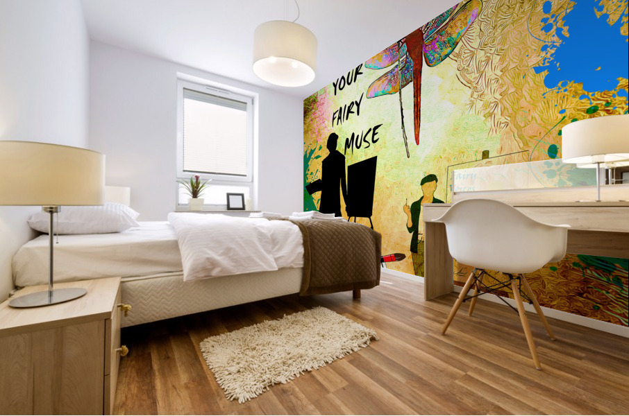 EMBRACE YOUR FAIRY MUSE Artist Gift 1-2 Dragonfly Fairy Art by Fairy Voices Mural print