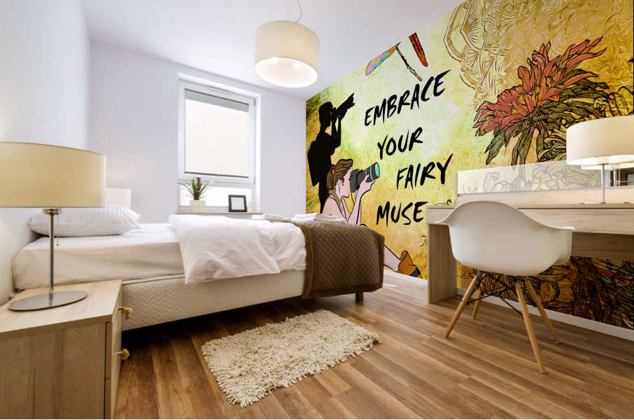 EMBRACE YOUR FAIRY MUSE Wall ART Photographers dragonfly art by Fairy Voices Mural print