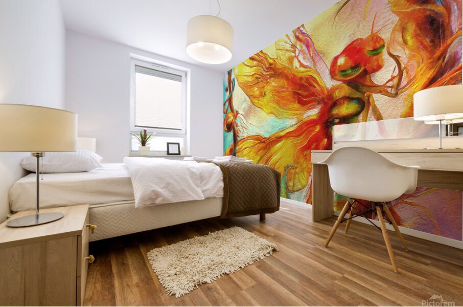 Dragonfly Spirit Animal Messenger Painting wall art decor by Nazan Saatci Art Mural print