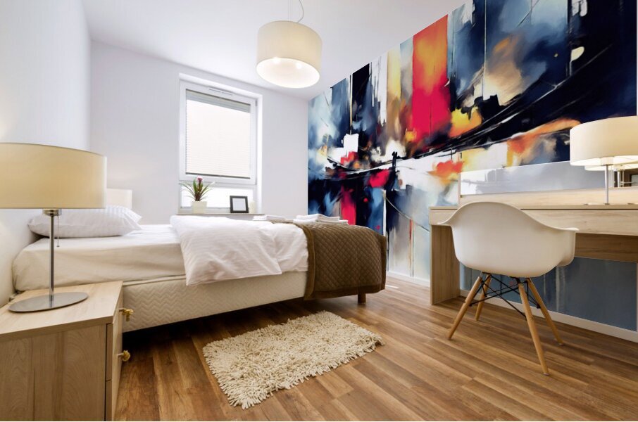 City Blast  Decorative Wall Art Abstract by Nazan Saatci Art Mural print