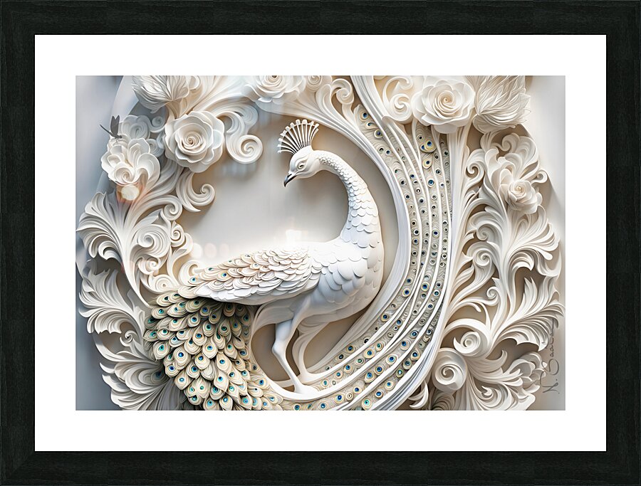 Peacock Art Picture Frame print