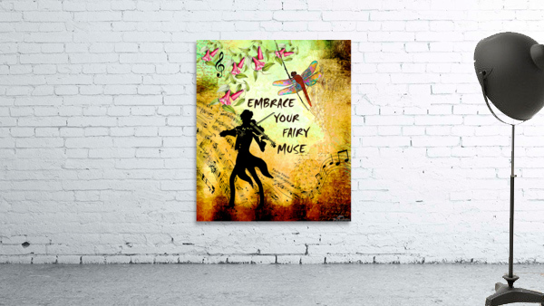 EMBRACE YOUR FAIRY MUSE Violinist 1-2 wall art gift dragonfly art by Fairy Voices Wall Preview