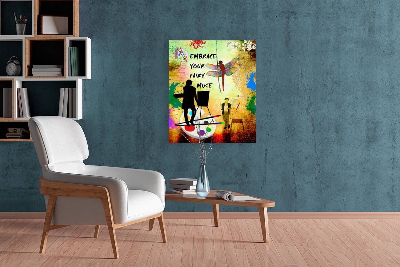 EMBRACE YOUR FAIRY MUSE Artist Gift 2-2 Dragonfly Fairy Art by Fairy Voices Reproduction