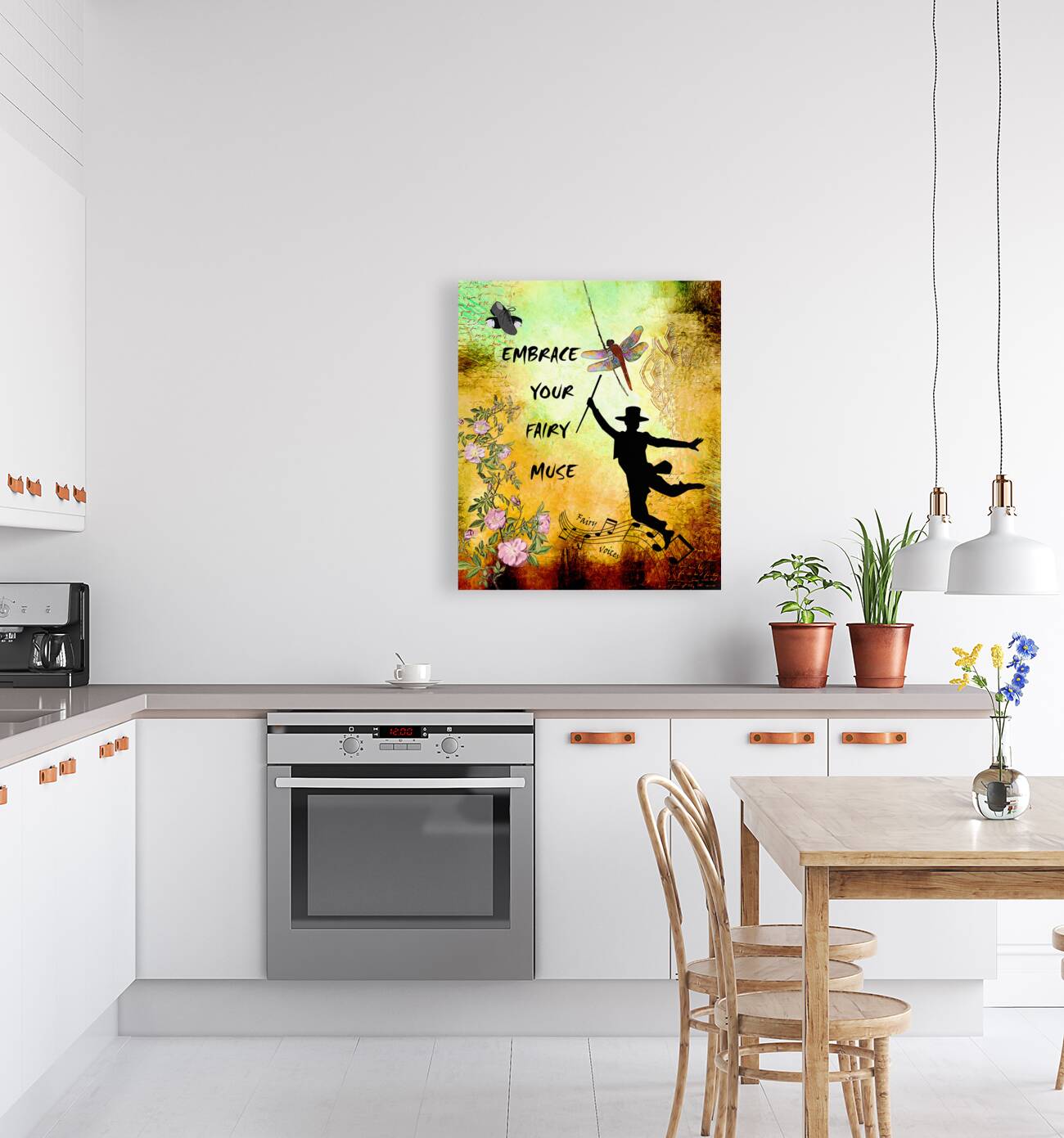 EMBRACE YOUR FAIRY MUSE -ART- JAZZ DANCER- dragonfly art for Jazz Lovers Reproduction