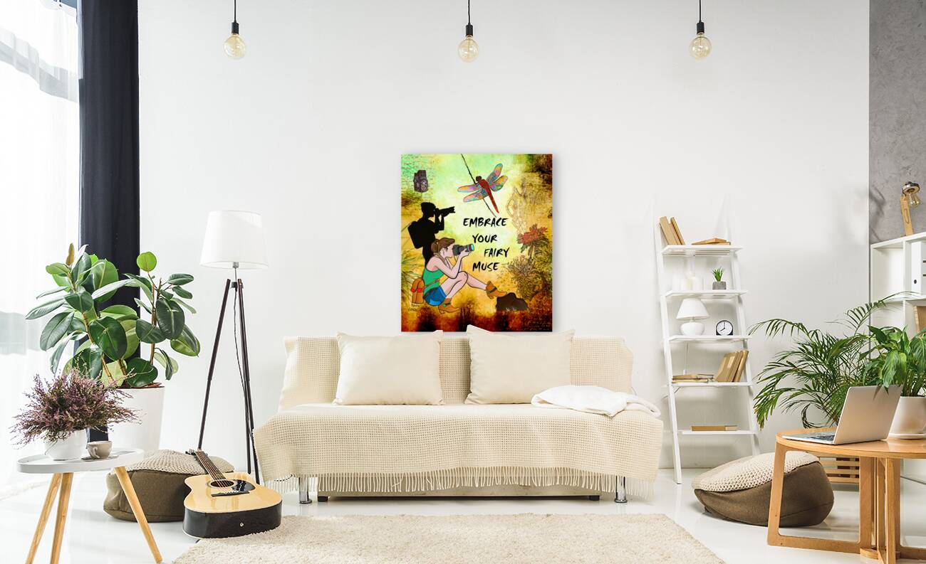 EMBRACE YOUR FAIRY MUSE Wall ART Photographers dragonfly art by Fairy Voices Reproduction
