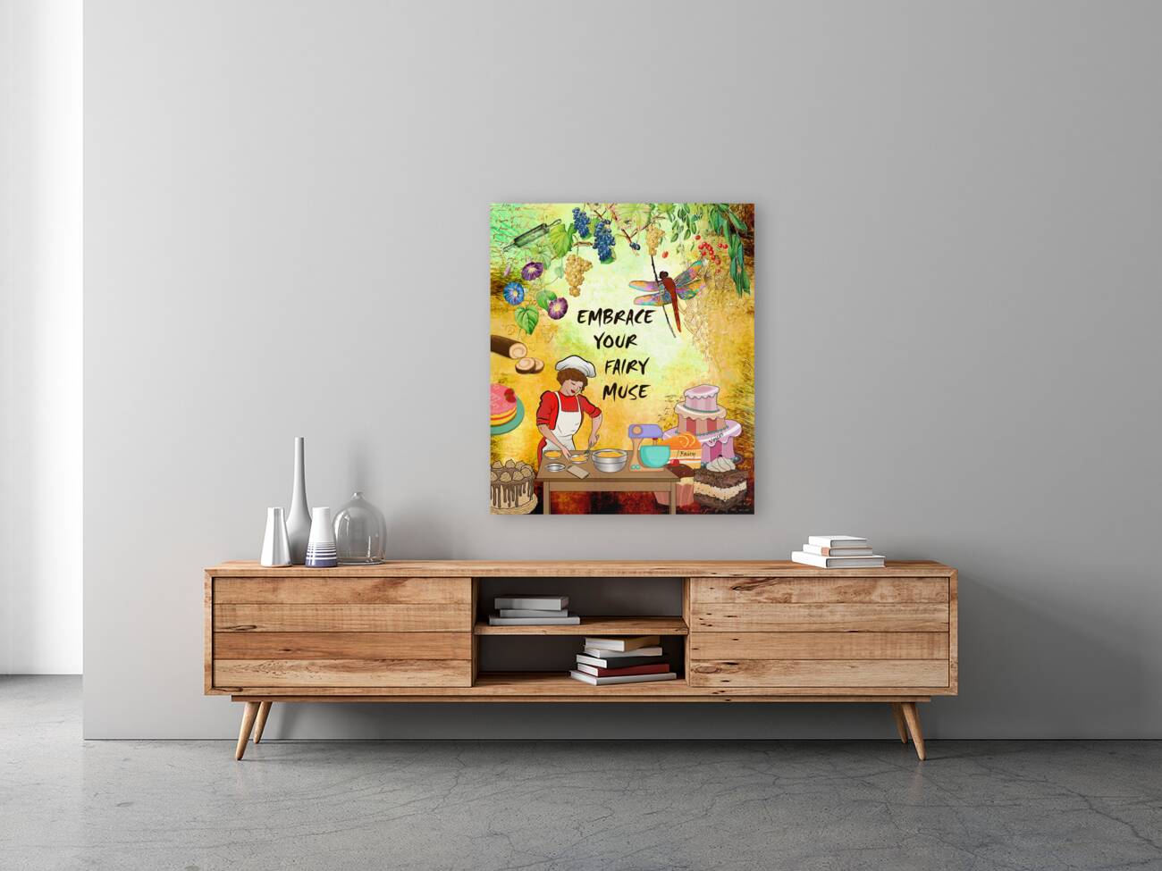 EMBRACE YOUR FAIRY MUSE Wall Art gift for cooks chefs  Reproduction