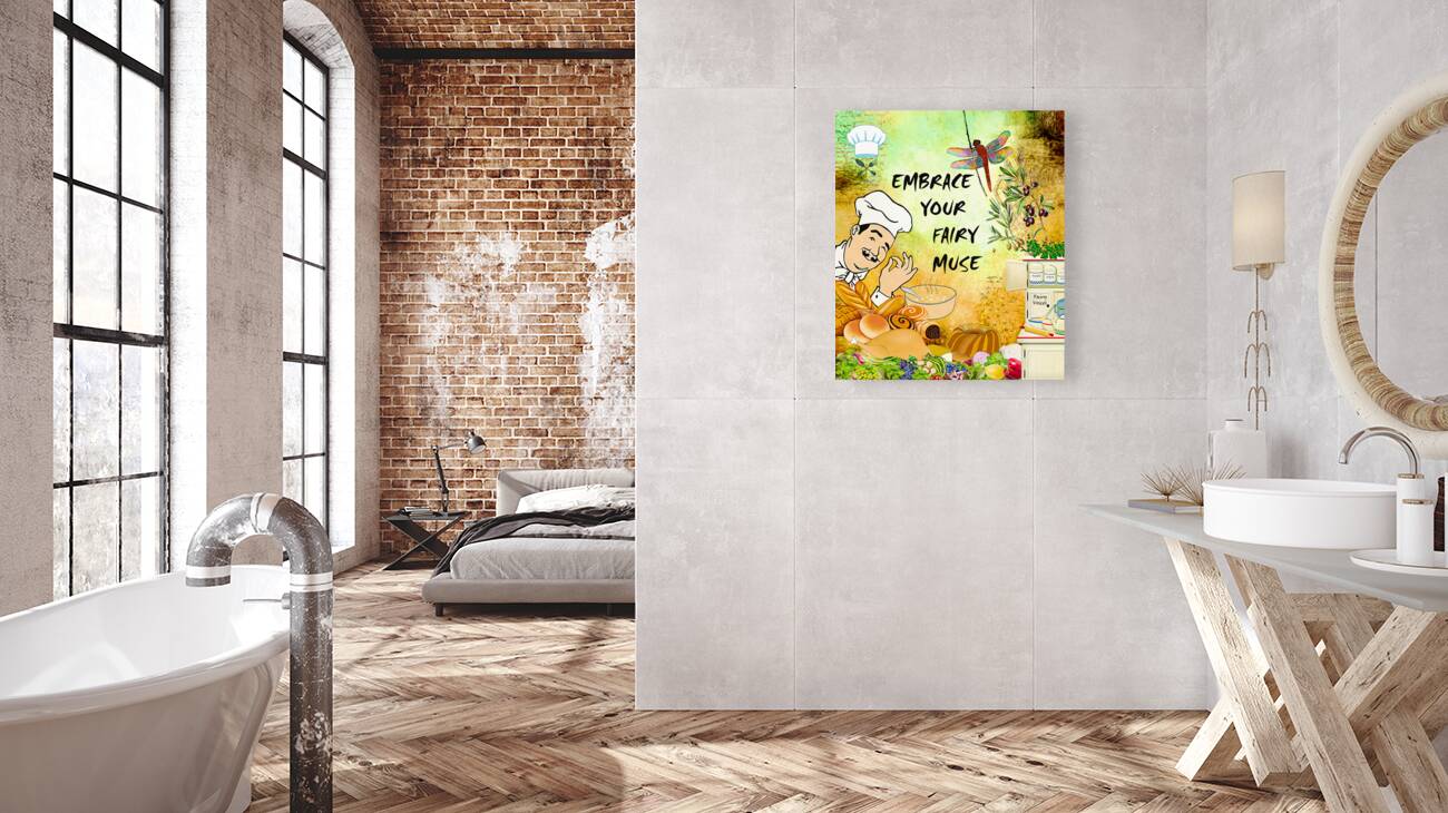 EMBRACE YOUR FAIRY MUSE wall art gift cook chef Reproduction