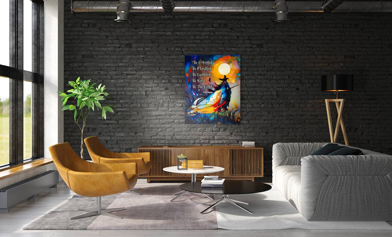 BE THE LIGHT Inspirational quote wall art by Fairy Voices Nazan Saatci Art Reproduction