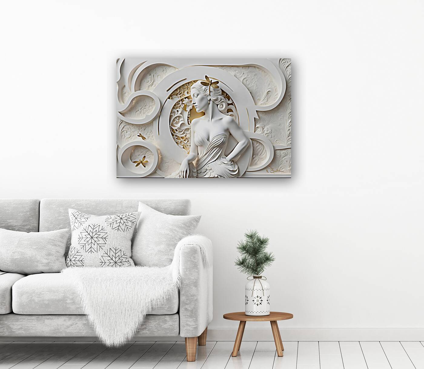 Woman with Dragonfly DS Reproduction