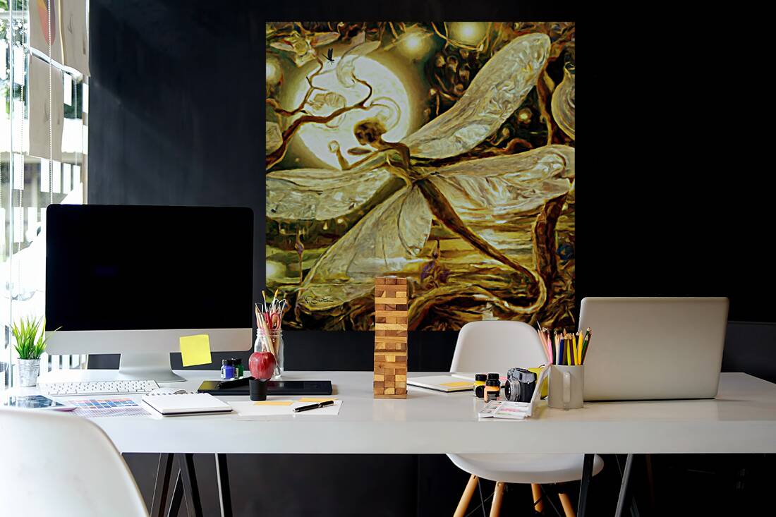 Water Nymph wall art by Nazan saatci art Reproduction