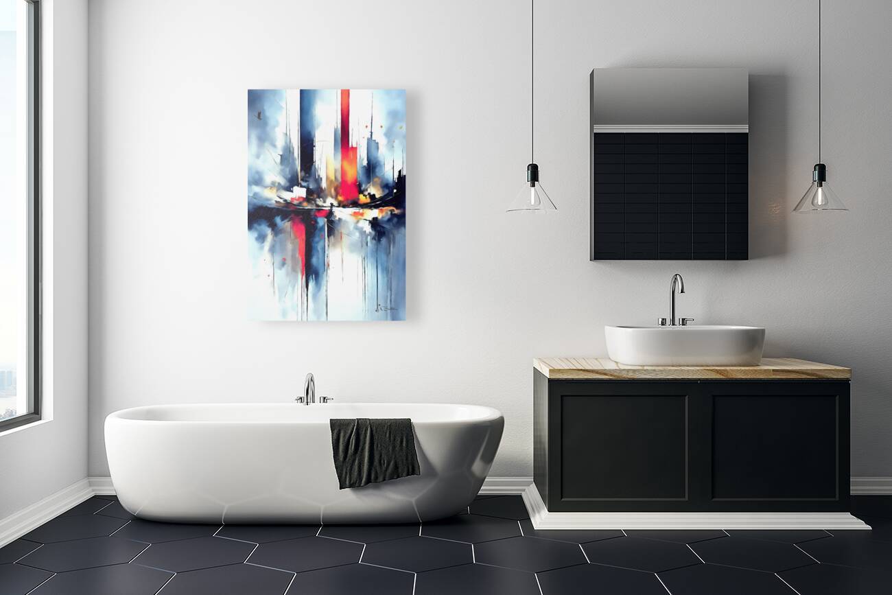 City Blast  Decorative Wall Art Abstract by Nazan Saatci Art Reproduction