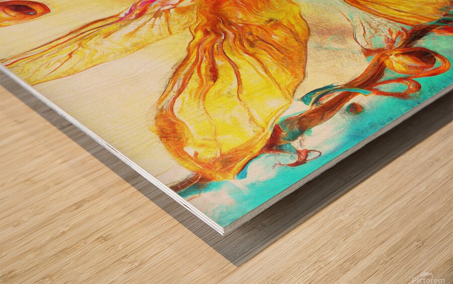 Dragonfly Spirit Animal Messenger Painting wall art decor by Nazan Saatci Art Wood print