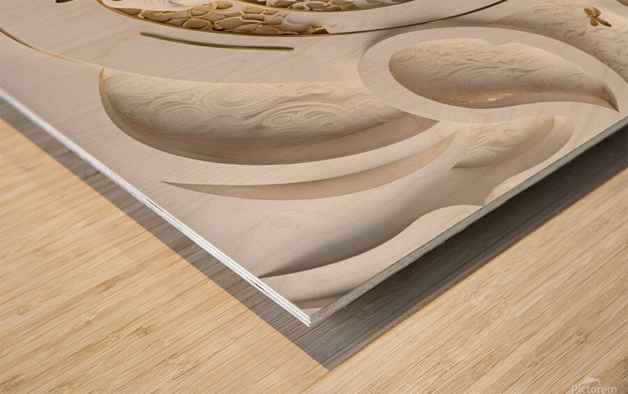 Woman with Dragonfly DS Wood print