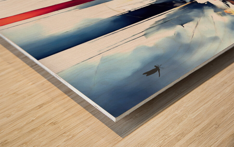 City Blast  Decorative Wall Art Abstract by Nazan Saatci Art Wood print